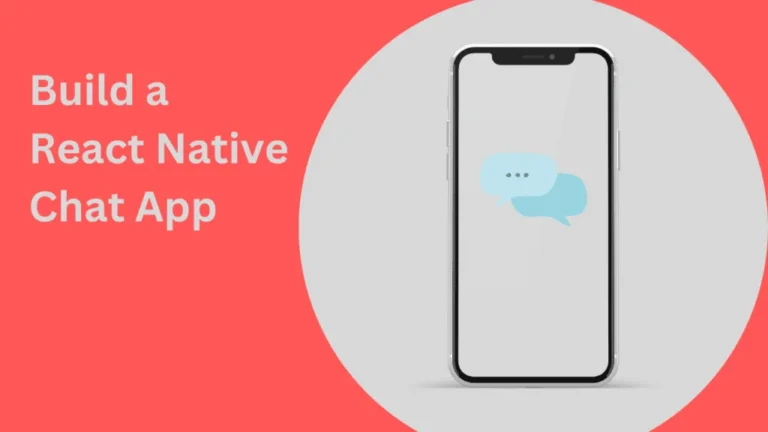 Banner graphic for building a React Native chat app.