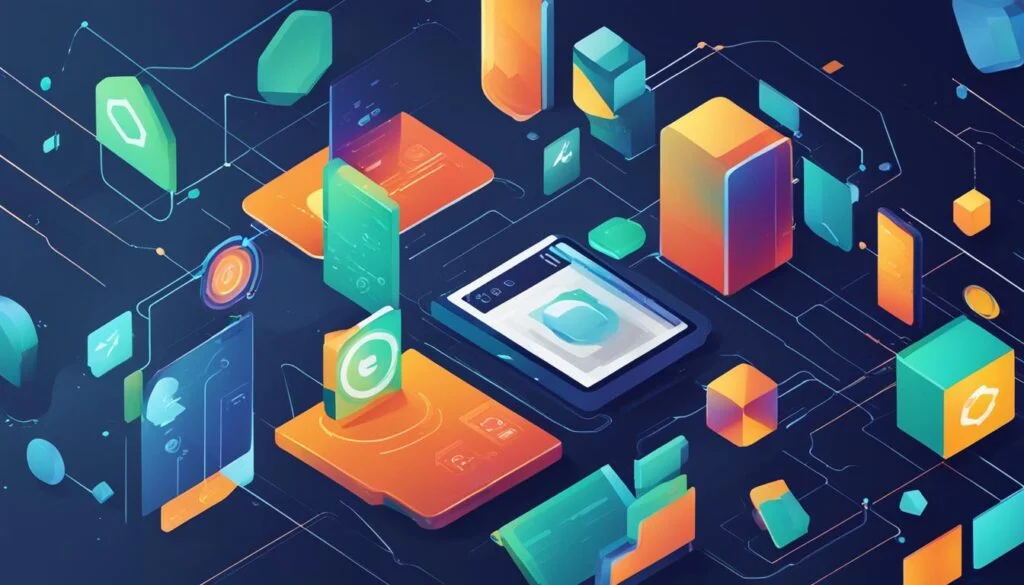 Isometric 3D diagram of code data components.