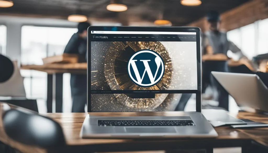 Wordpress logo on desktop