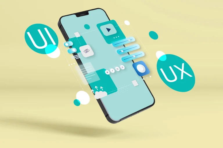 Icons representing user experience and interface design for mobile apps