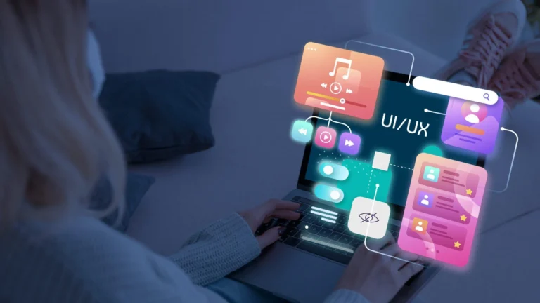 Person using a tablet showcasing user experience interface design