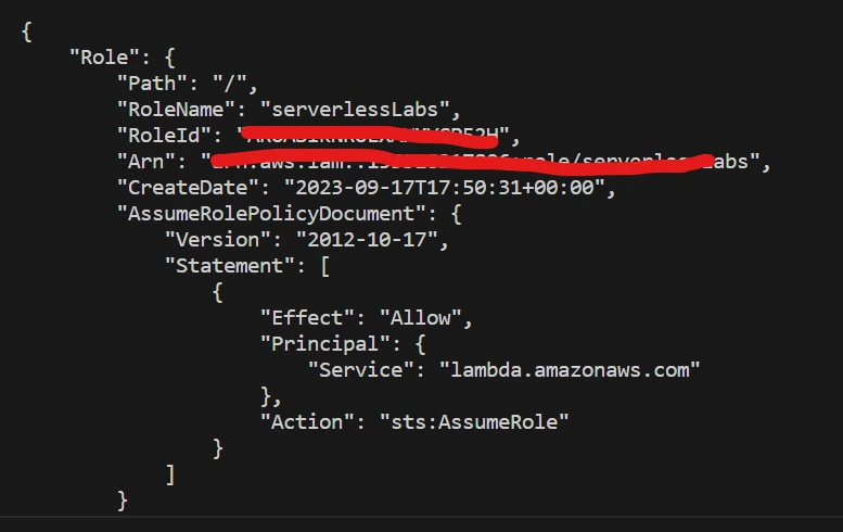 JSON code for an AWS IAM assume role policy.