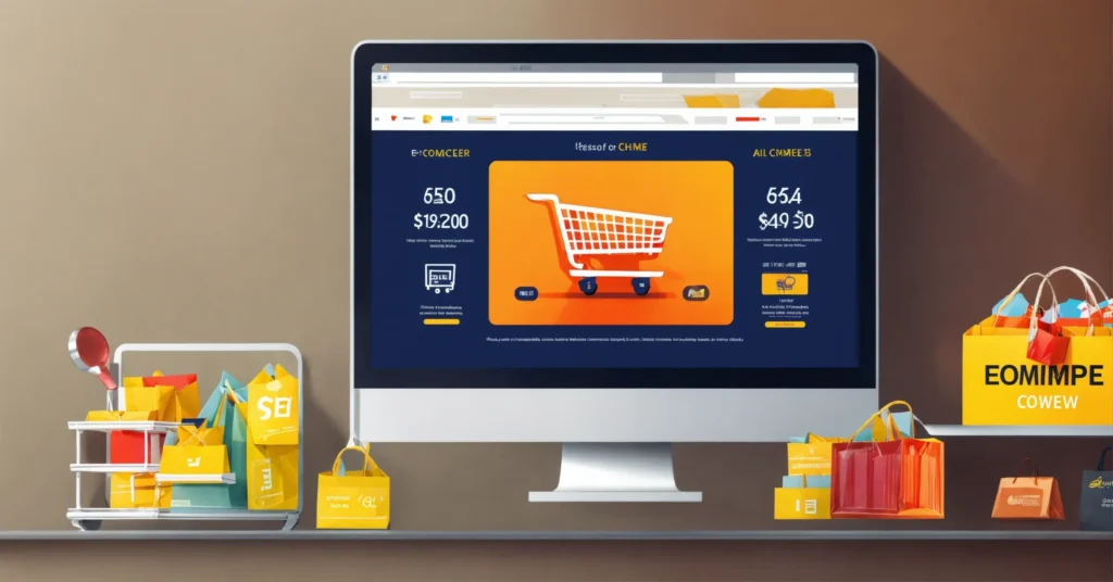 Shopping cart on the desktop
