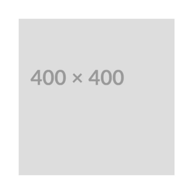 Grey square placeholder displaying text 400 by 400.