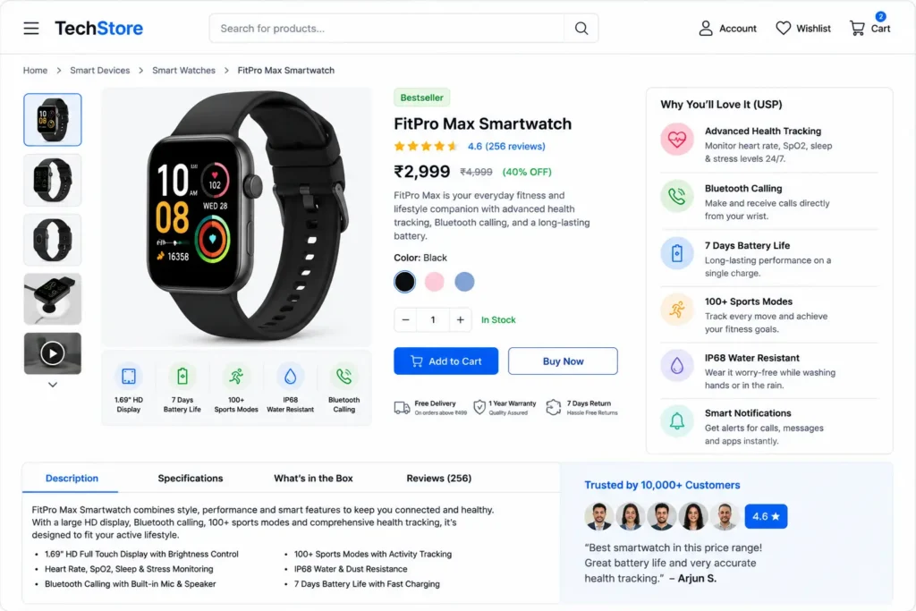 Product Descriptions & USP