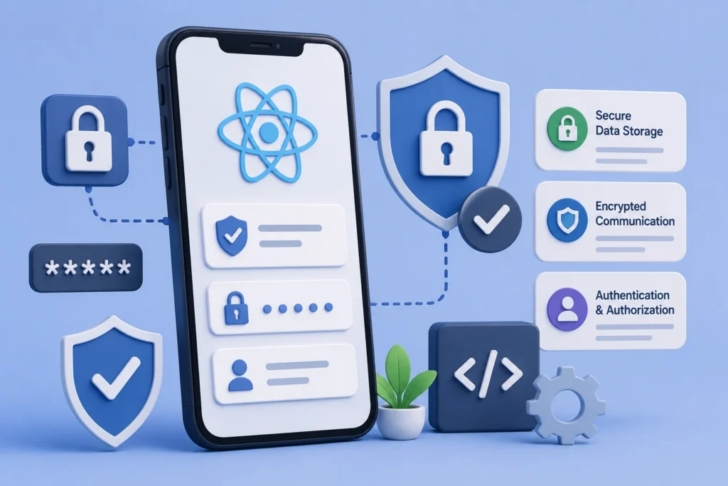 Secure React Native mobile app with authentication and data protection