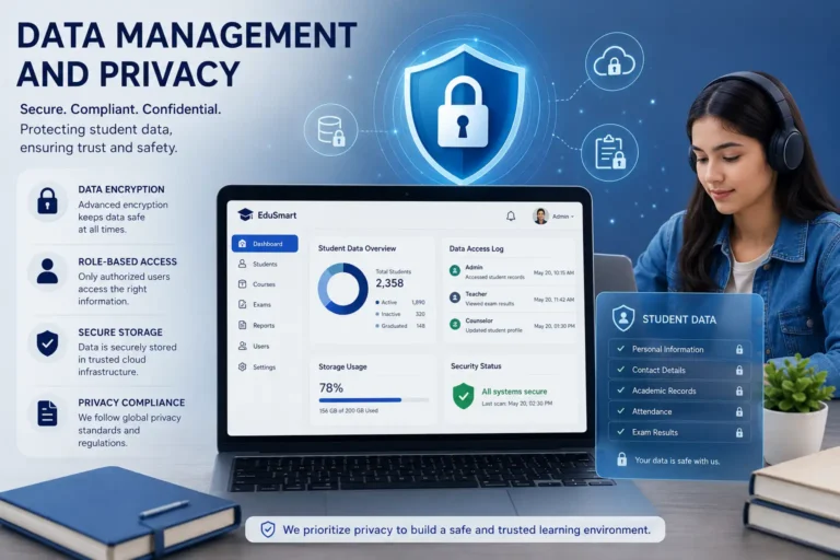Secure data management and privacy in educational software