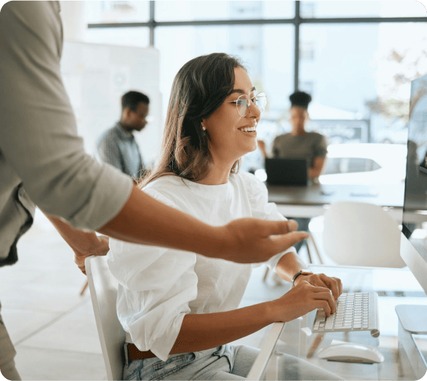 Business consultation and team discussion in a collaborative workspace