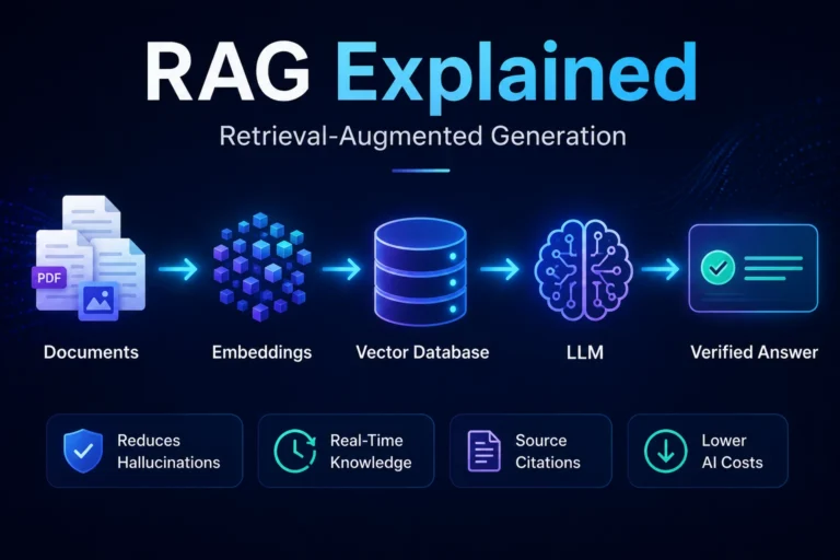 RAG architecture grounding LLMs with real data