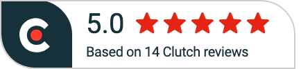 Clutch: 5.0, based on 14 reviews